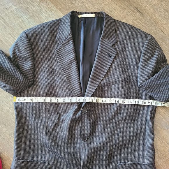 Joseph Abboud Nordstrom US Men's Size 42R Silk Wool Navy Sport Coat - Picture 14 of 14